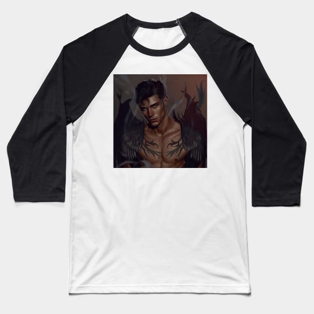 Azriel Fanart - ACOTAR SJM Baseball T-Shirt by harjotkaursaini